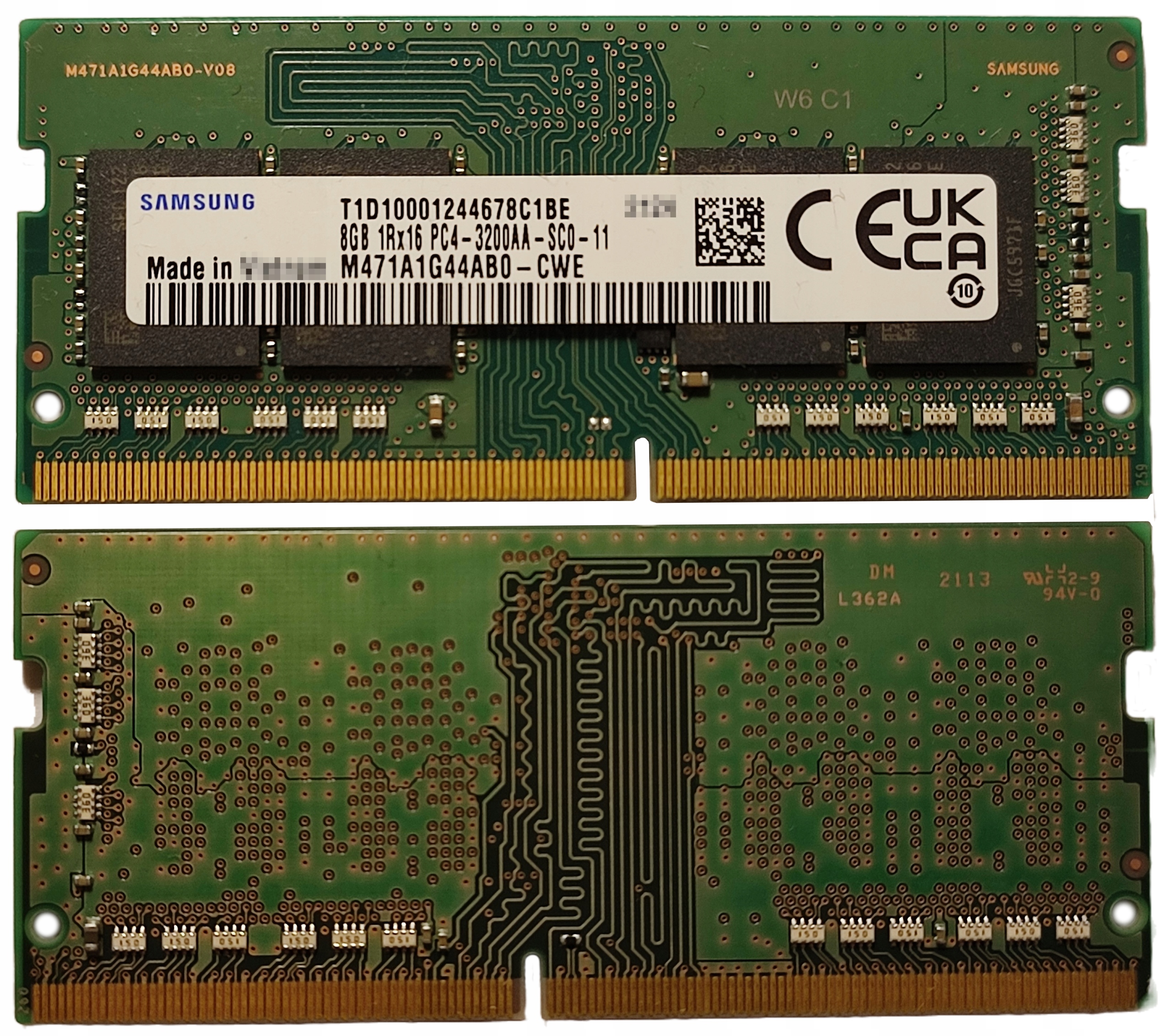 (n) 8GB 1*8GB Samsung DDR4 3200MHz 1,2V M471A1G44AB0-CWE