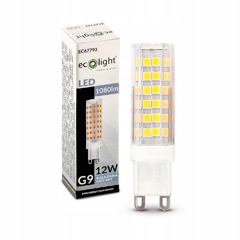 

Żarówka Led G9 12W 1080lm Barwa Zimna Ecolight