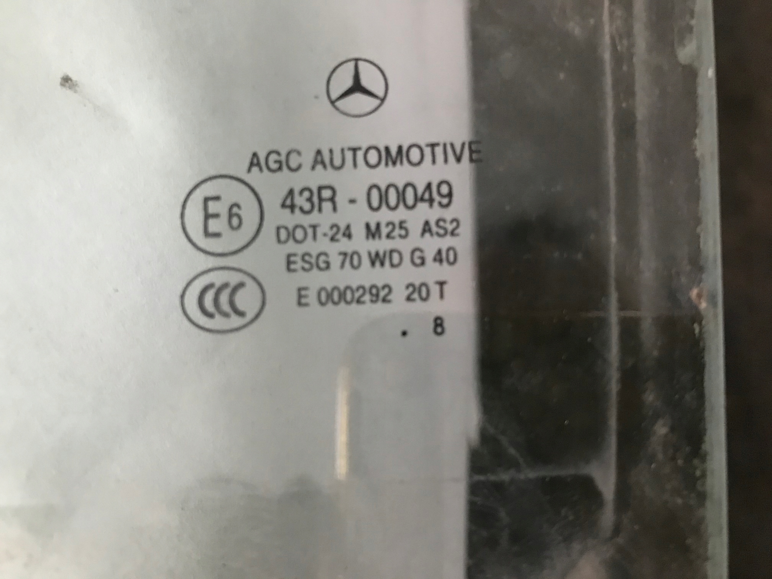 MERCEDES X204 GLK window door rear part left