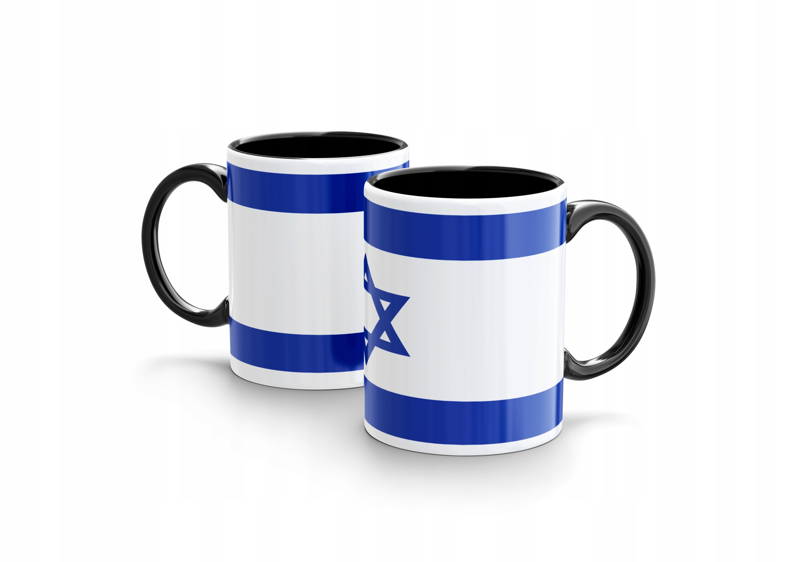 

Czarny Kubek JetJet Flaga z Flagą Izrael