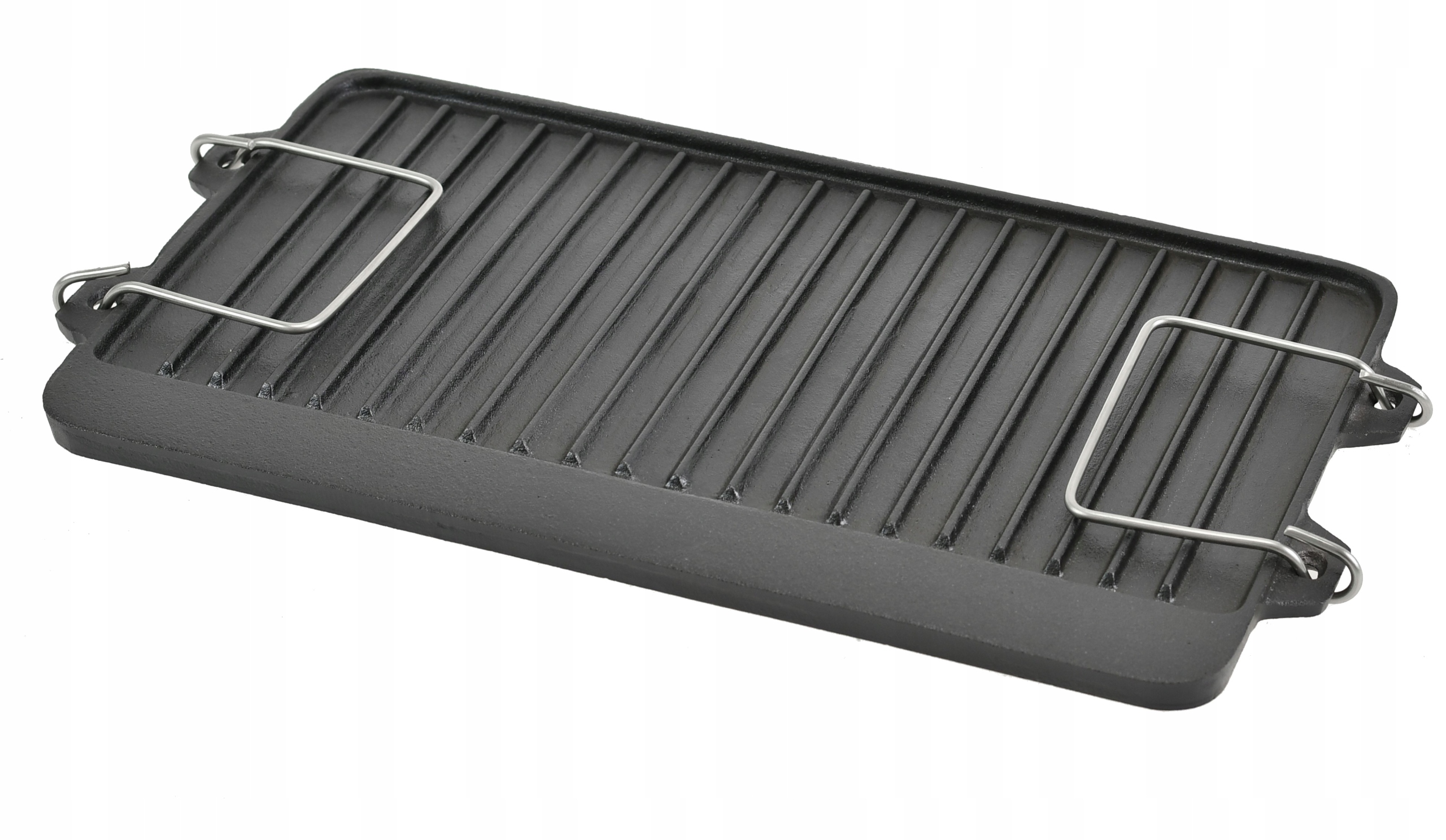 Płyta ŻELIWNA Dwustronna 40x25 cm RUSZT na grill ognisko Patelnia Grillowa Długość (cm) 40