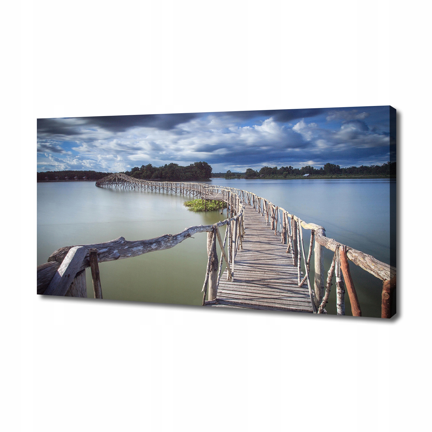 

Foto obraz na płótnie Drewniany most 140x70 cm