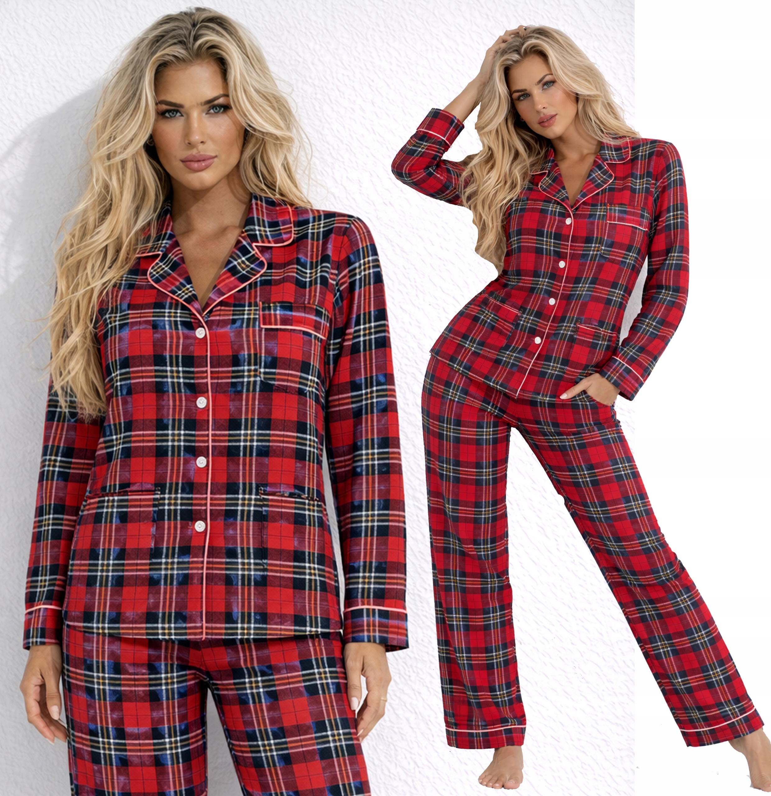 Śliczna Piżama Damska firmy Formax bawełna 100% Flanela Flanelowa M