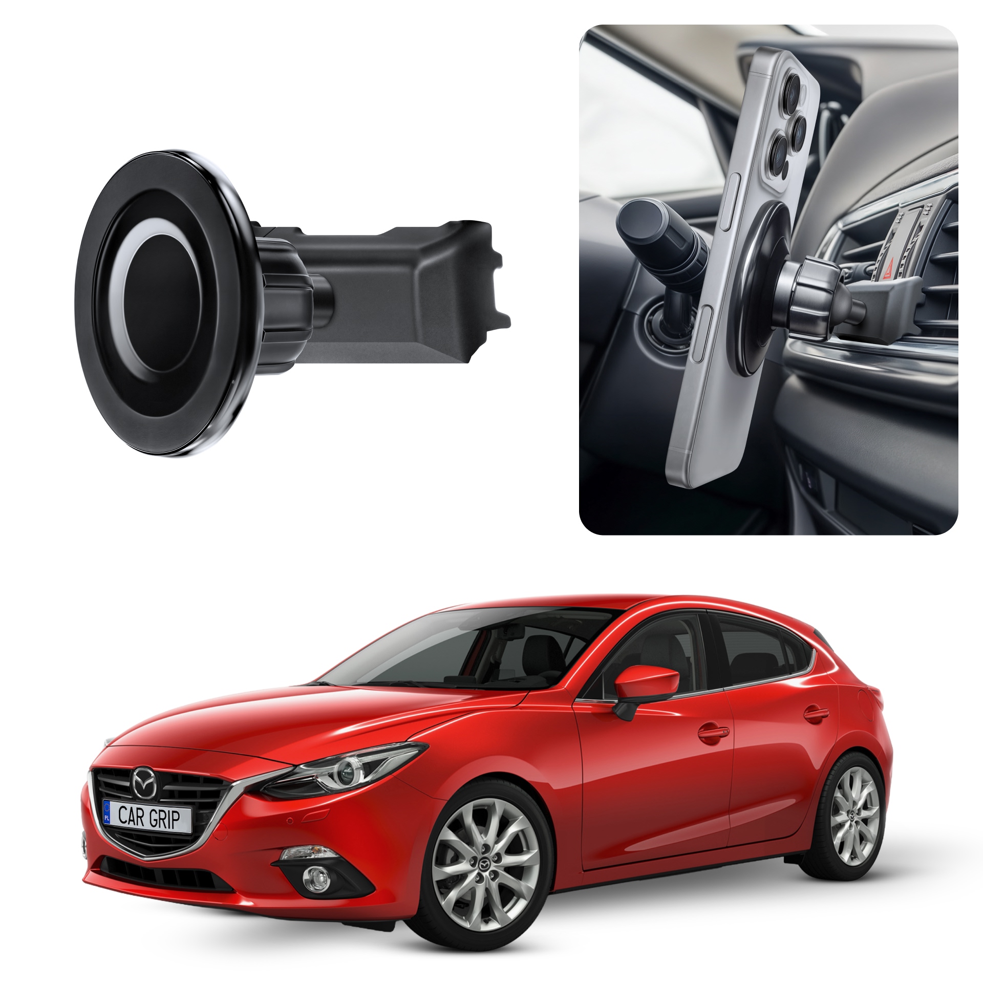 Uchwyt magnetyczny MagSafe do Mazda 3 (2013-)