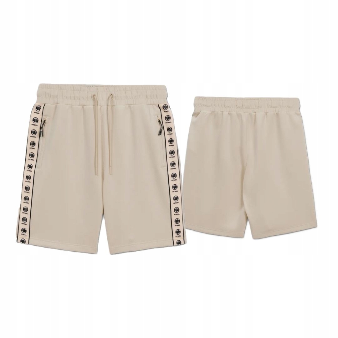 Pitbull West Coast Pánské Teplákové Kraťasy Powers Bílé Off White L