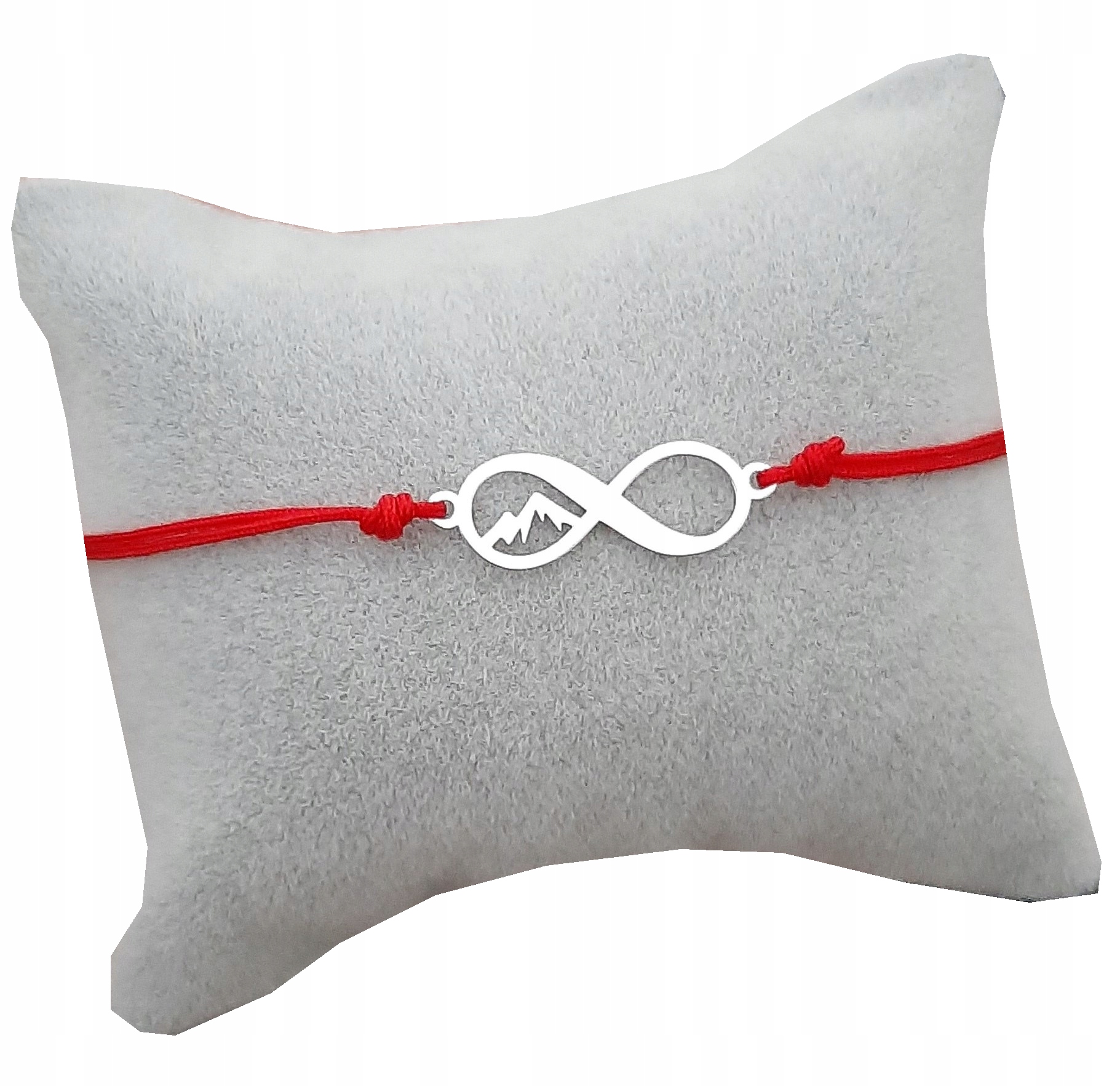 

Srebrna bransoletka sznurkowa Infinity Góry 925
