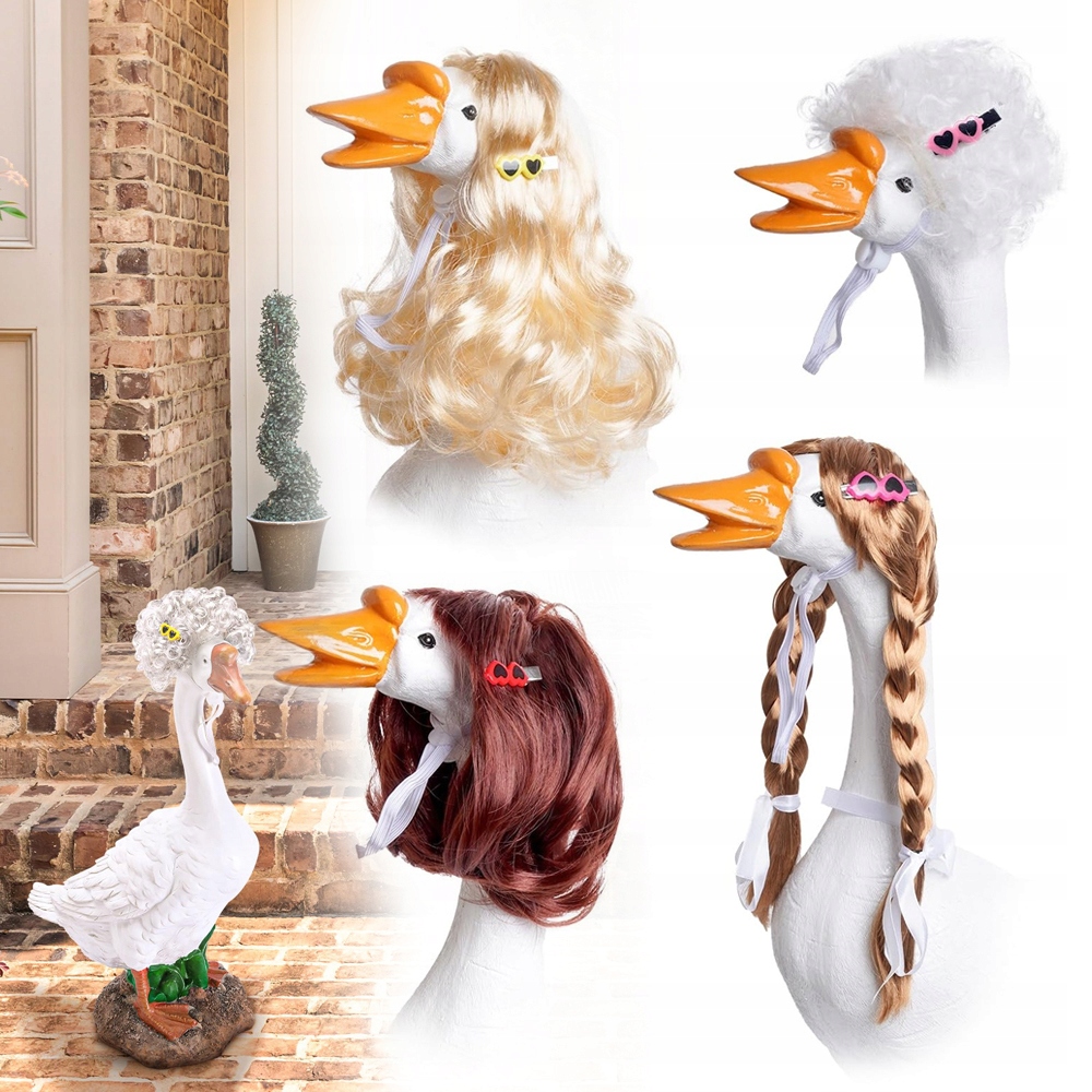 Zahradní Husí Paruka S Příslušenstvím Typu Diy, Vytvořte Si Vlastní Účesy Pro Husy