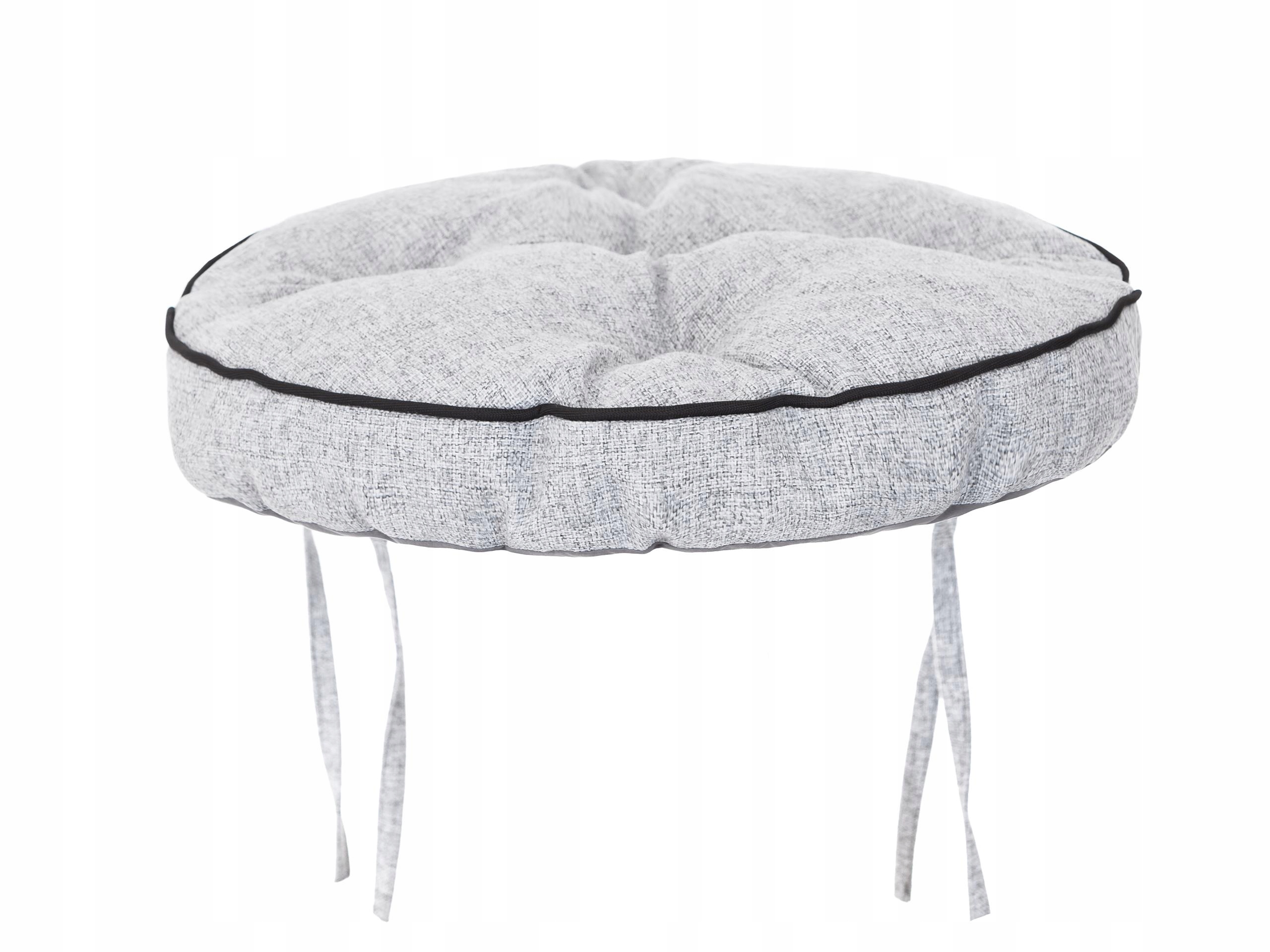 

Poduszka okrągła na krzesło taboret wiązana 38 cm
