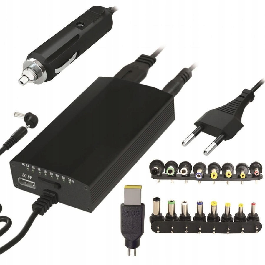 

Uniwersalny zasilacz laptopa 9w1 12-24V Dc/ac 100W