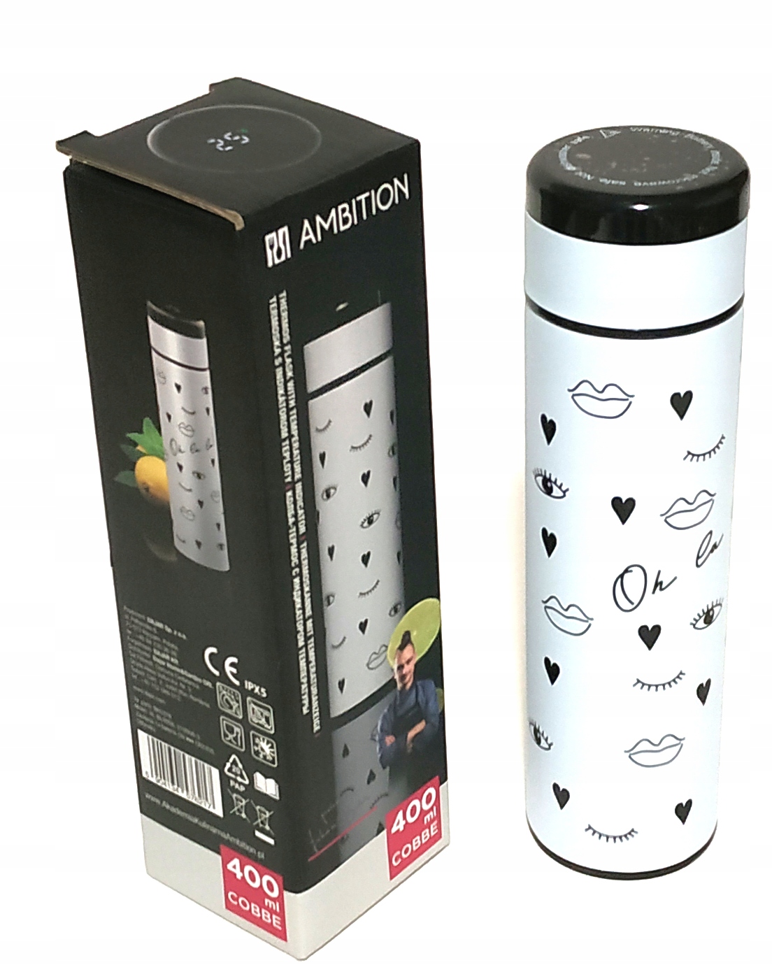 

Termos Nierdzewny 0,4L Ze Wskaźnikiem Temperatury