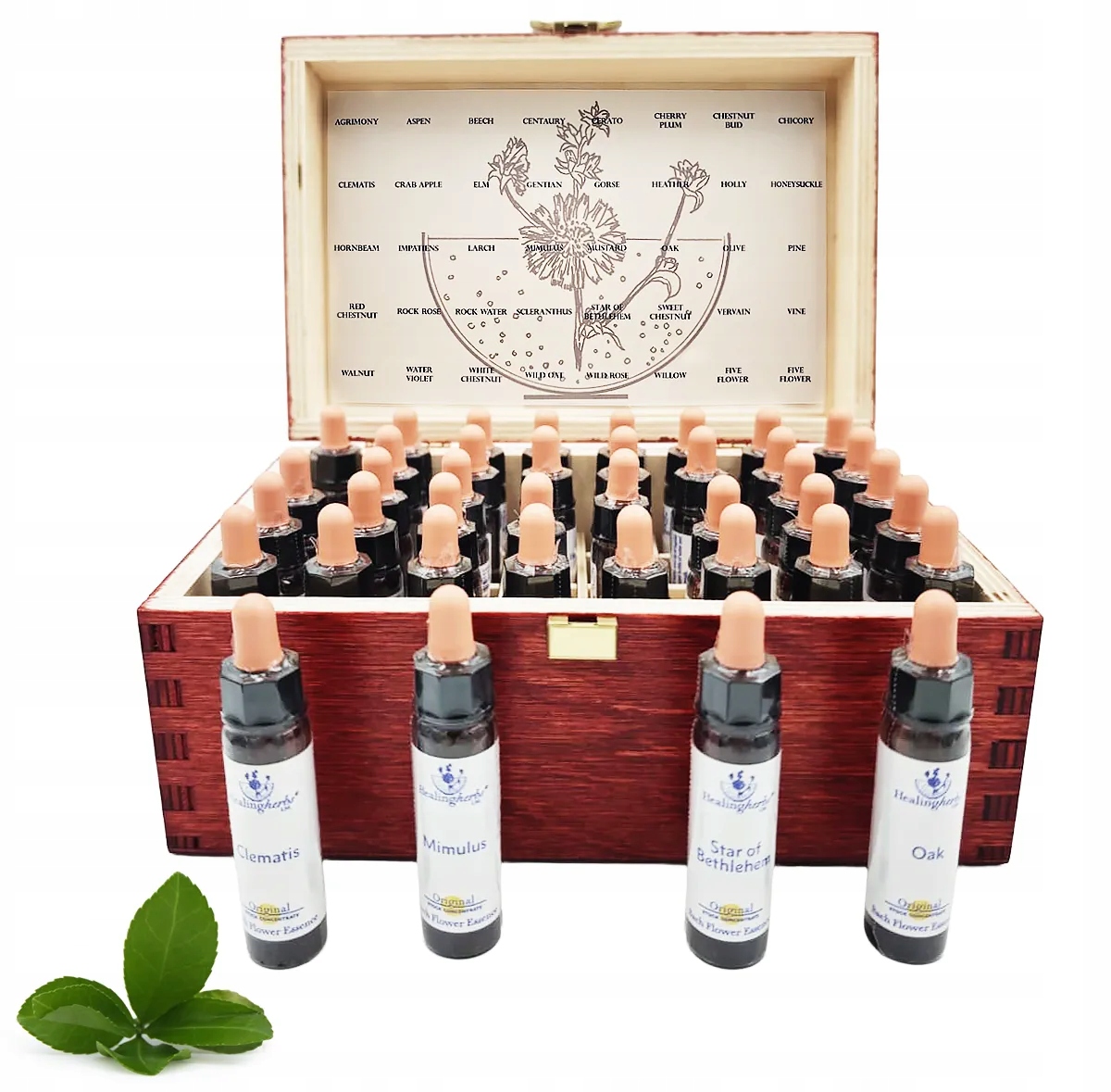 Zestaw esencji Dr Bacha 40 x 10 ml w drewnianej szkatułce HealingHerbs