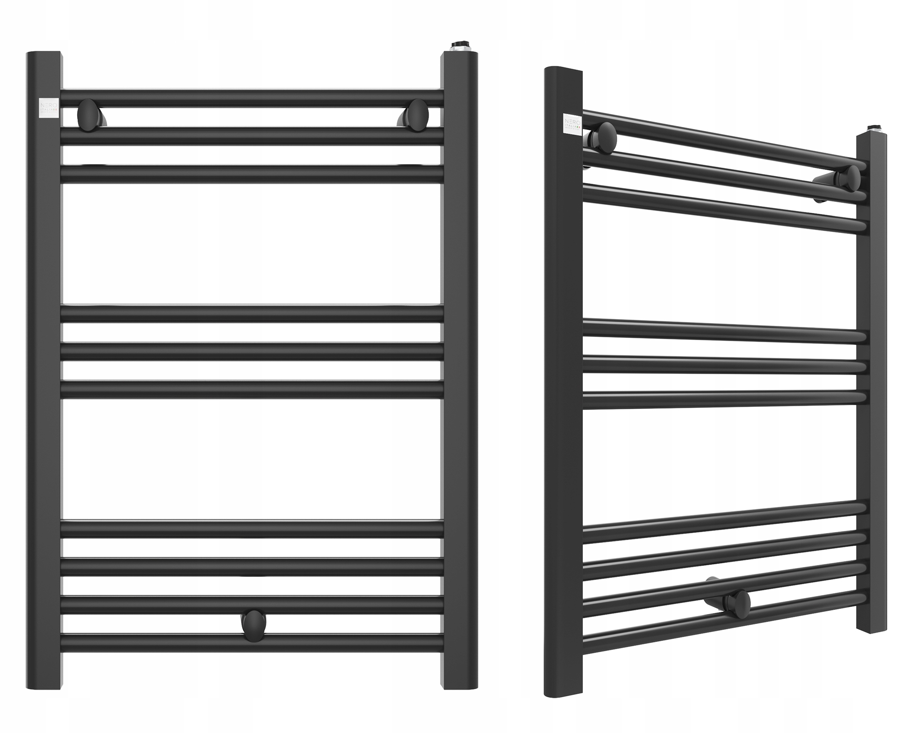 Kúpeľňový Kaloryfer 50/70 cm Čierny Rebríkový Ohrievač Moderné Puerto