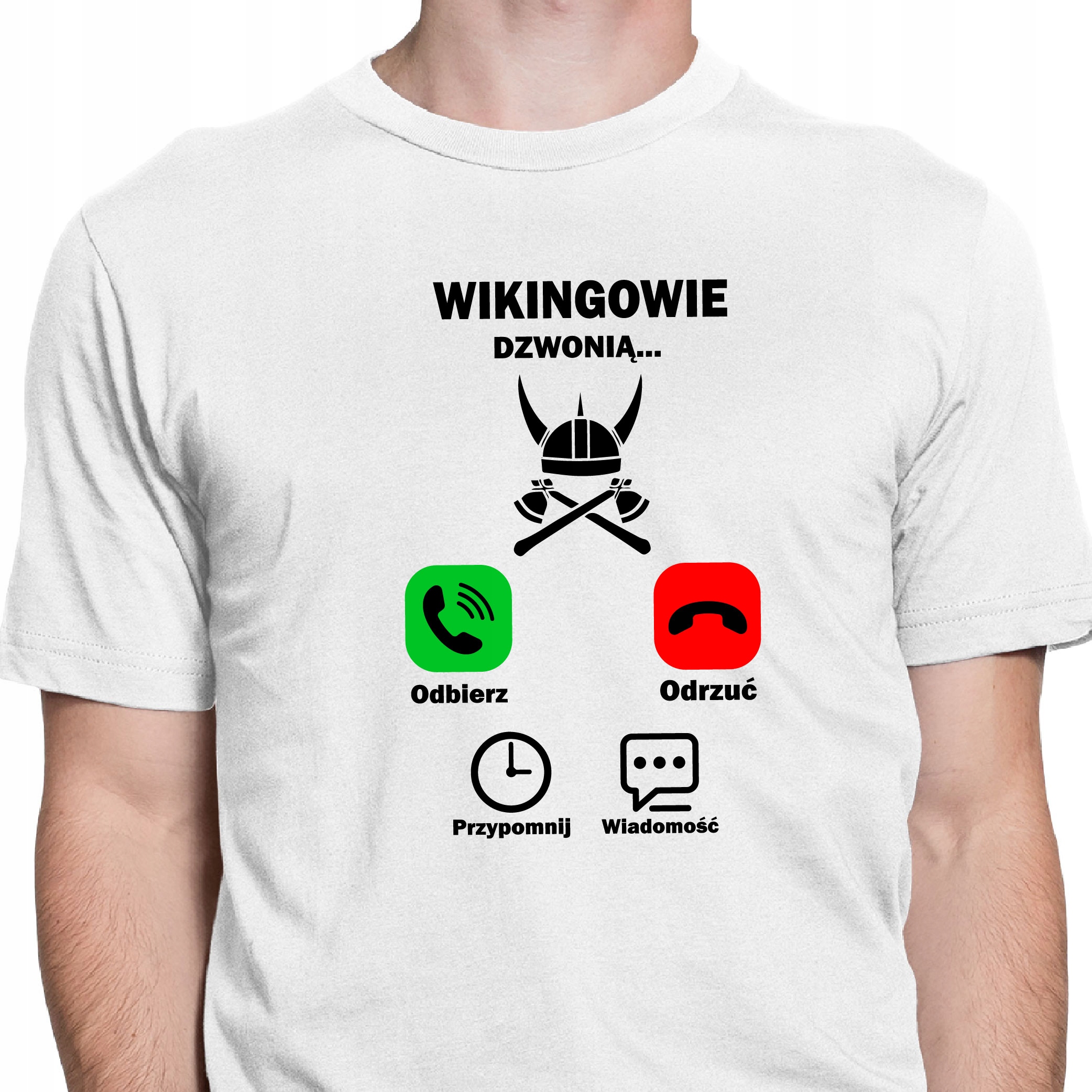 

Koszulka Z Nadrukiem Wiking Wikingowie Dzwonią