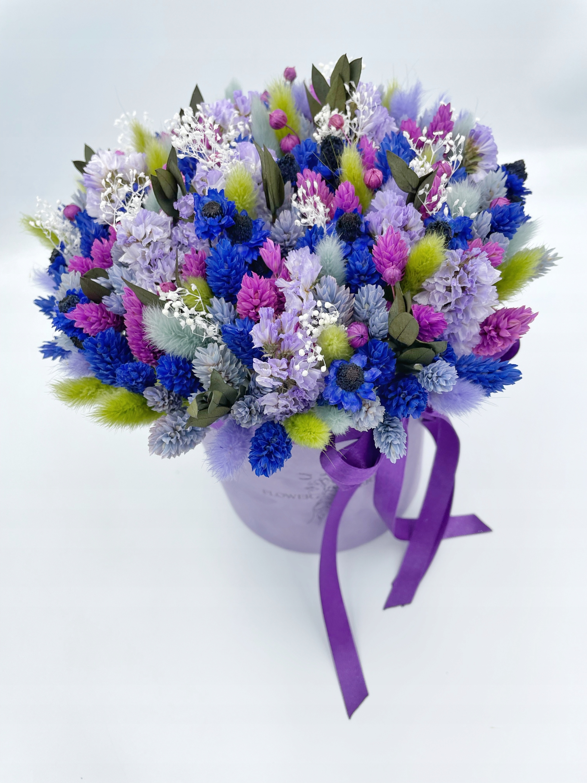 

FlowerBox z suszonych kwiatów i traw
