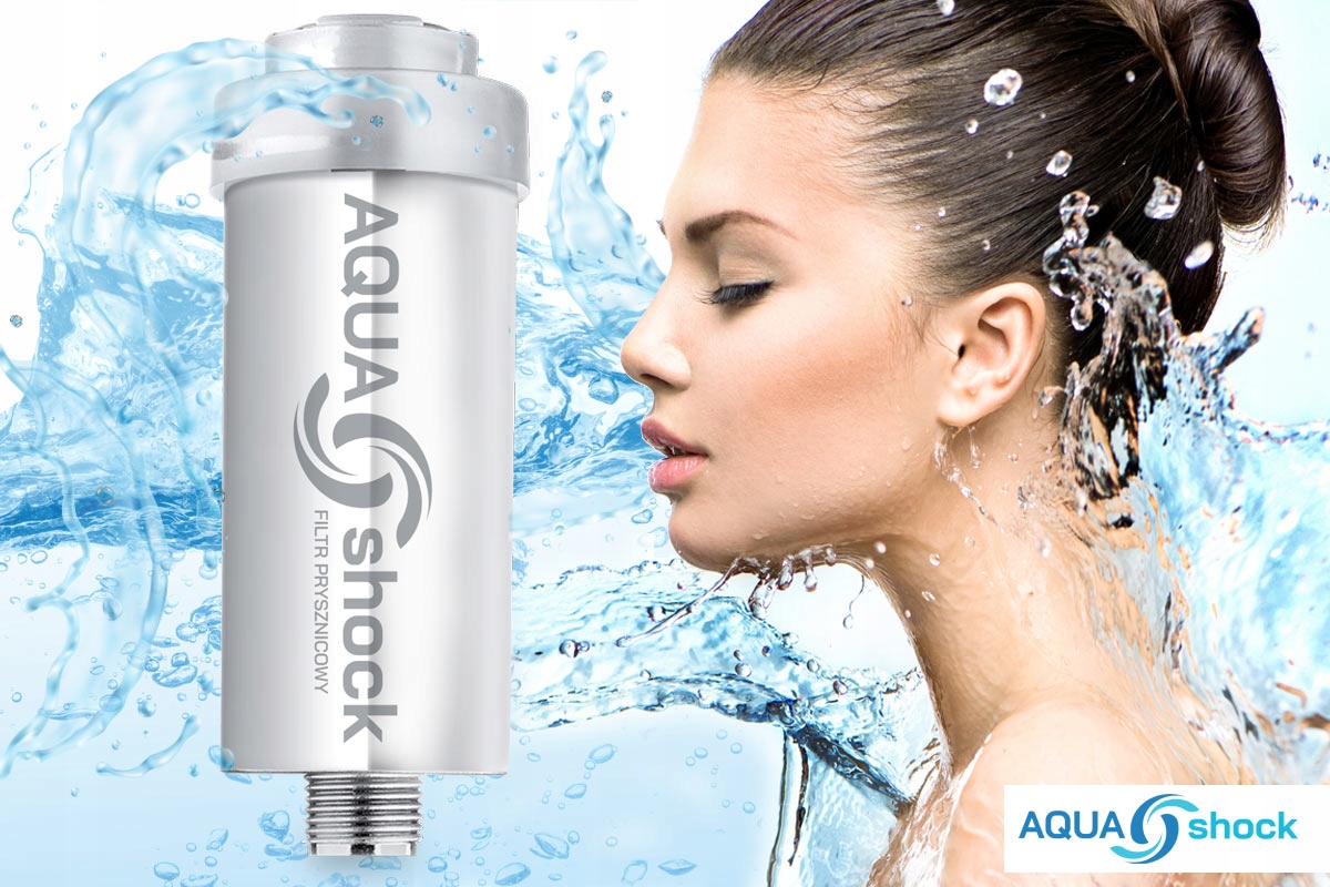 FILTR WODY PRYSZNICOWY AQUA shock SREBRNY CHROM DO PRYSZNICA x2 Model FA