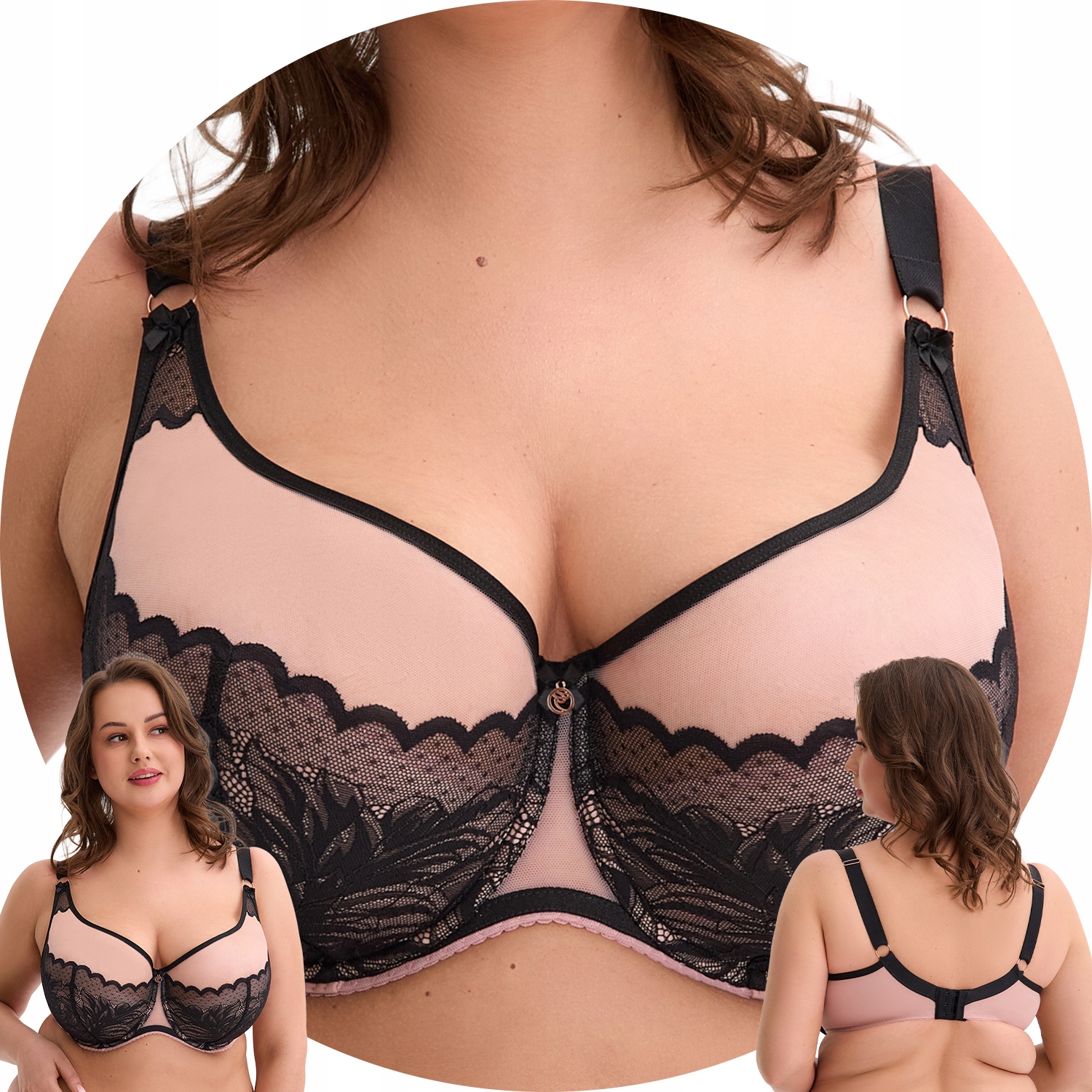 Gaia 1308M Amara Maxi Polovyztužená podprsenka Semi Soft černá 100E