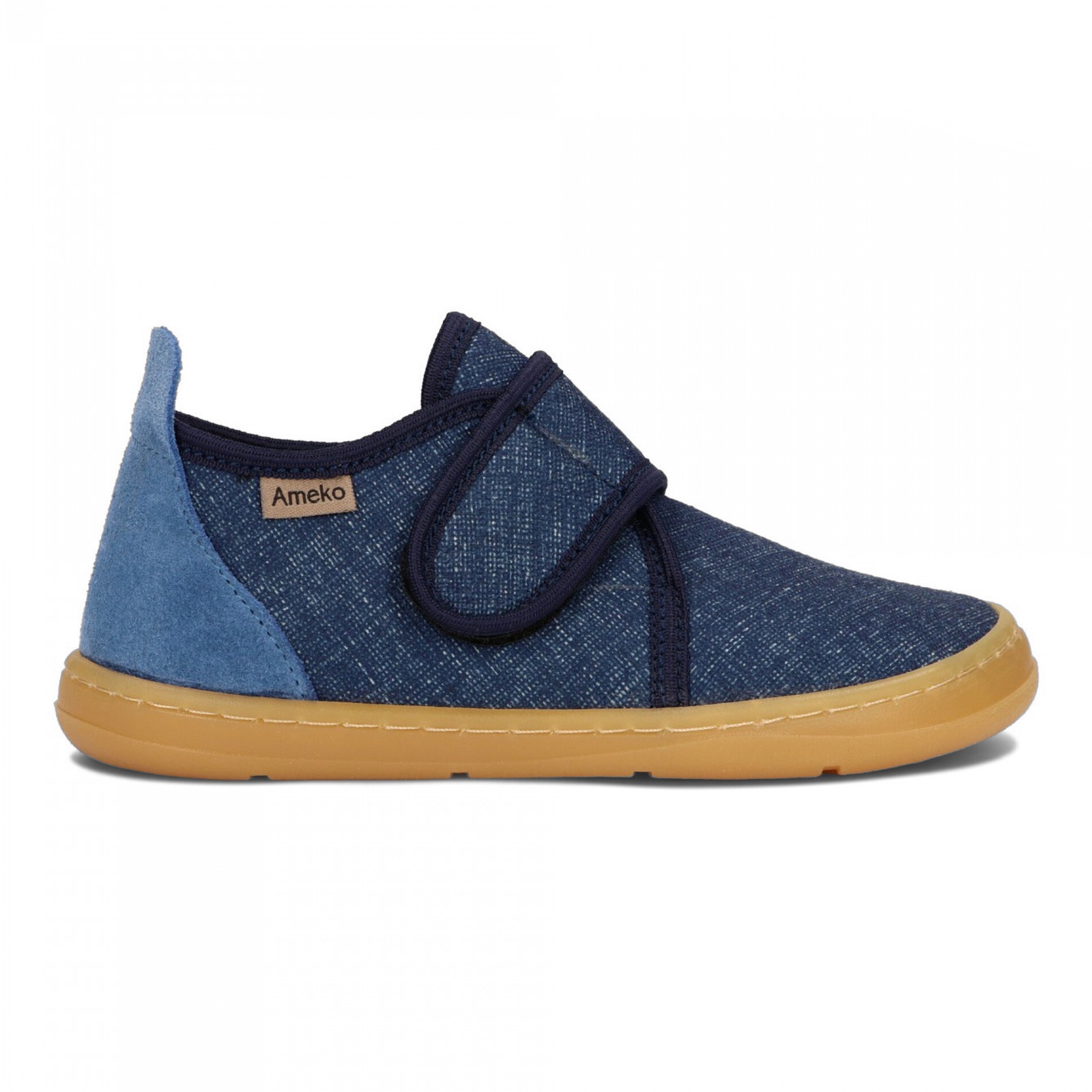 Kapcie barefoot na rzepy dziecięce Ameko Uno Jeans 24