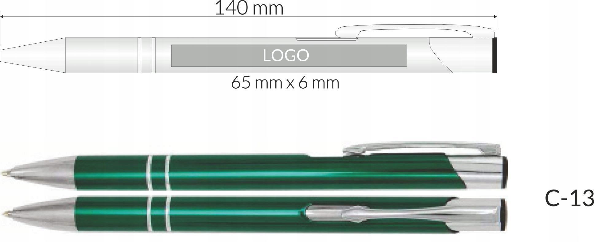 długopisy metalowe cosmo z grawerem 500 szt.