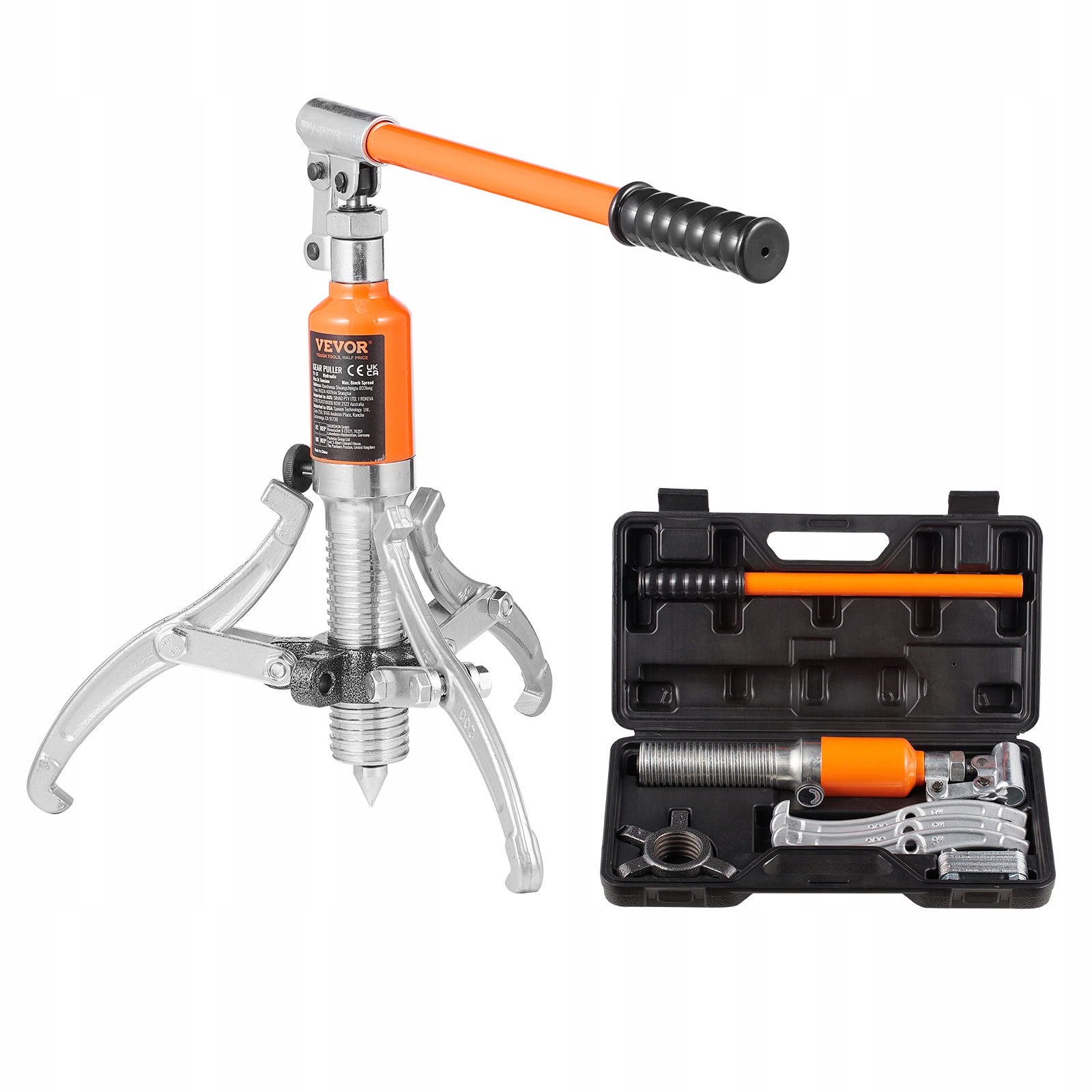 Vevor Hydraulický Sťahovák Ozubených Kolies 5 Ton, Dvoj A Trojčeľusťový, Prémiový