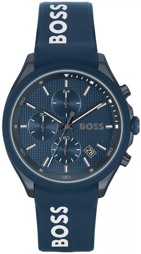 Mládežnické Pánské Hodinky Hugo Boss 1514061 Velocity Tmavě Modré Chrono Box