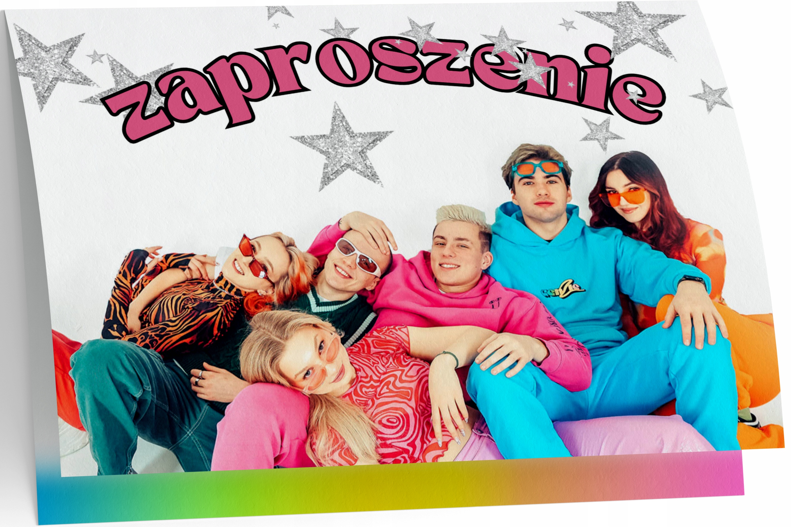 ZAPROSZENIE GENZIE TEAM X ZAPROSZANIA URODZINOWE 20x15 cm