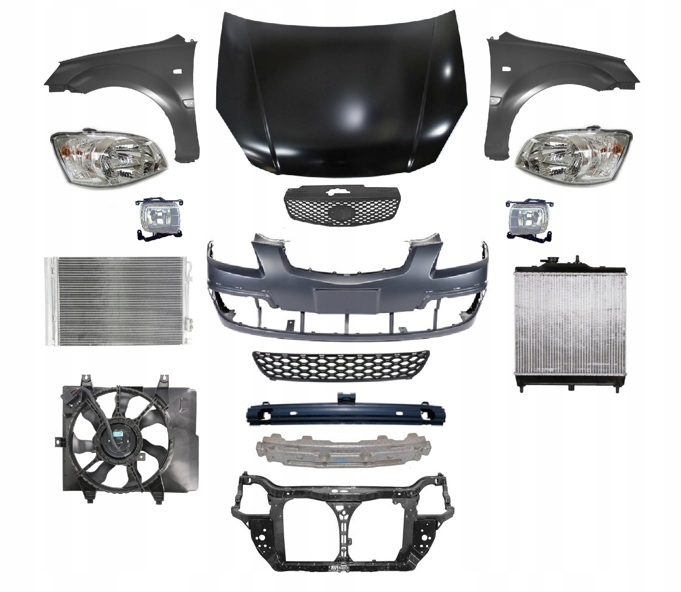 RIO 04-11 ПЕРЕД КАПОТ БАМПЕР ПЕРЕДНЯ ПАНЕЛЬ КРИЛО ФАРА