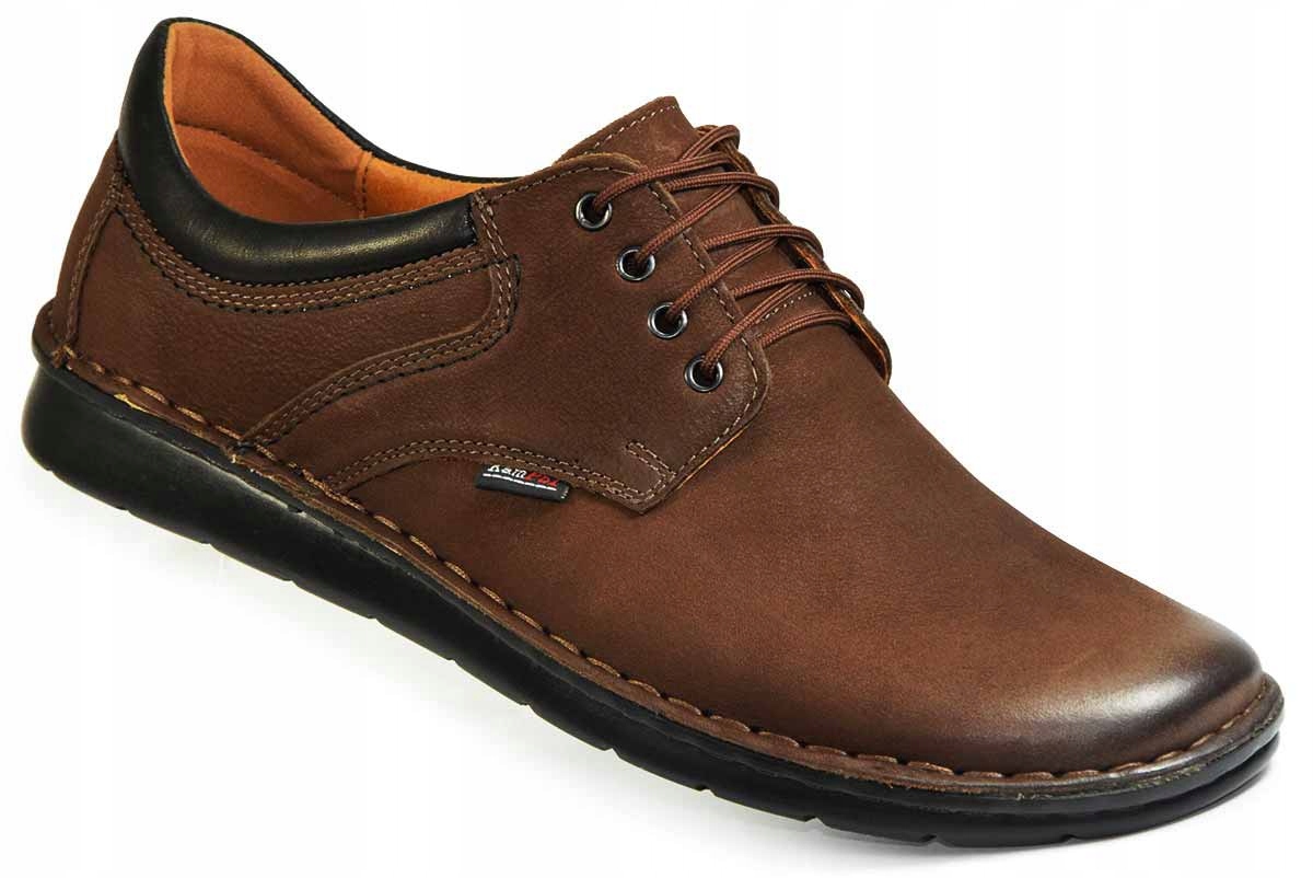 

Buty męskie skórzane brąz tęgie wz.11/BR r.41