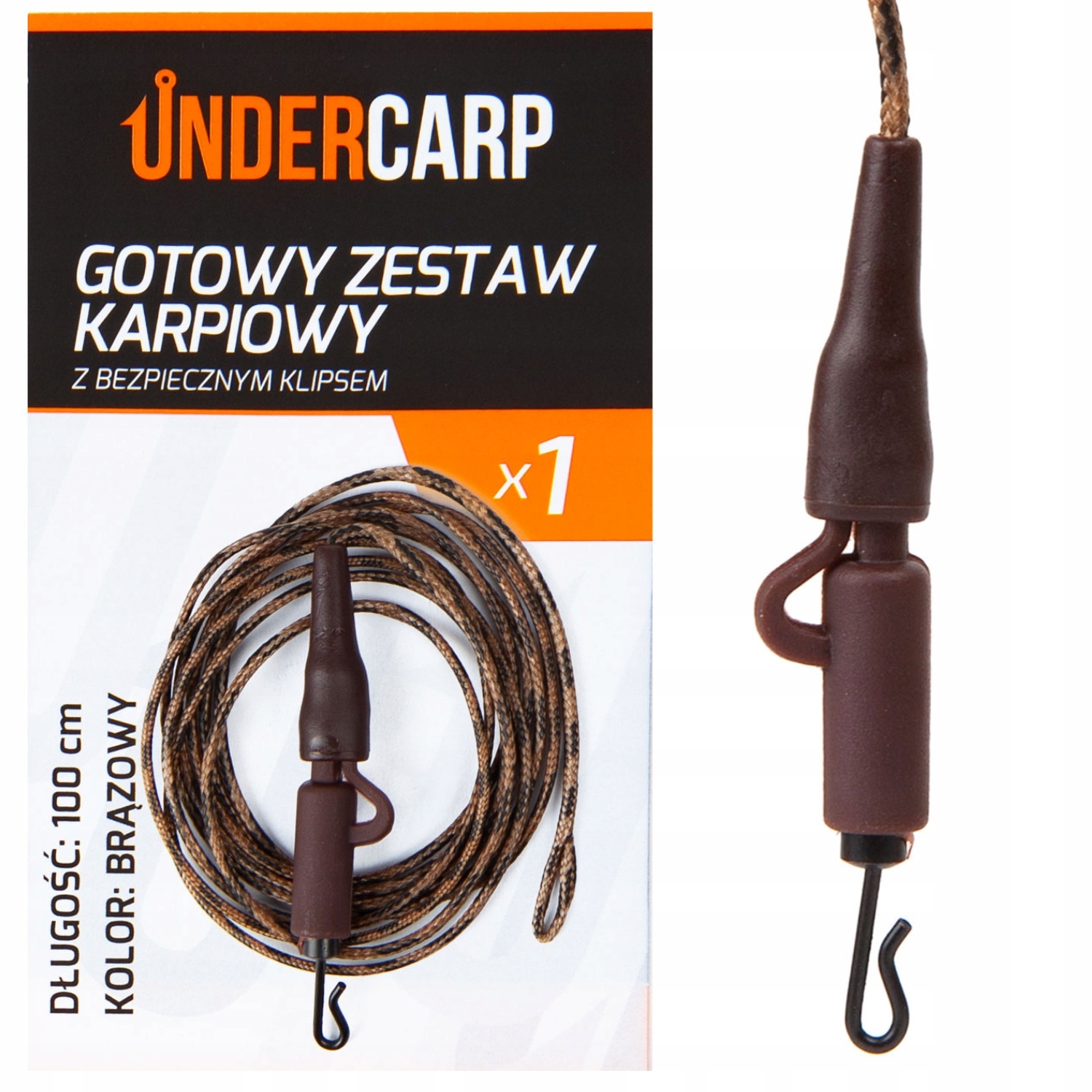 Undercarp zestaw Leadcore 100cm Bezpieczny Klips