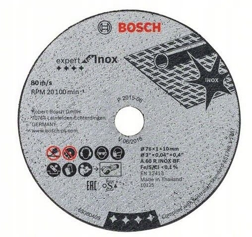 

Tarcza tnąca Expert for Inox 76x1x10mm 5szt