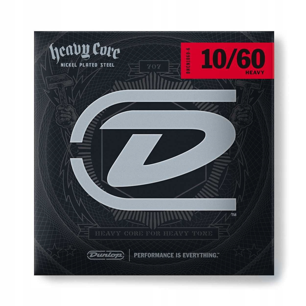Struny gitarowe elektrycznej 10-60 Dunlop DHCN1060 Heavy Core