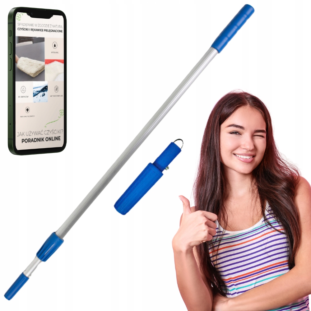 Raypath Tyč Na Mop Teleskopická Tyč Mop Na Polštáře 1,65 m S Konusem