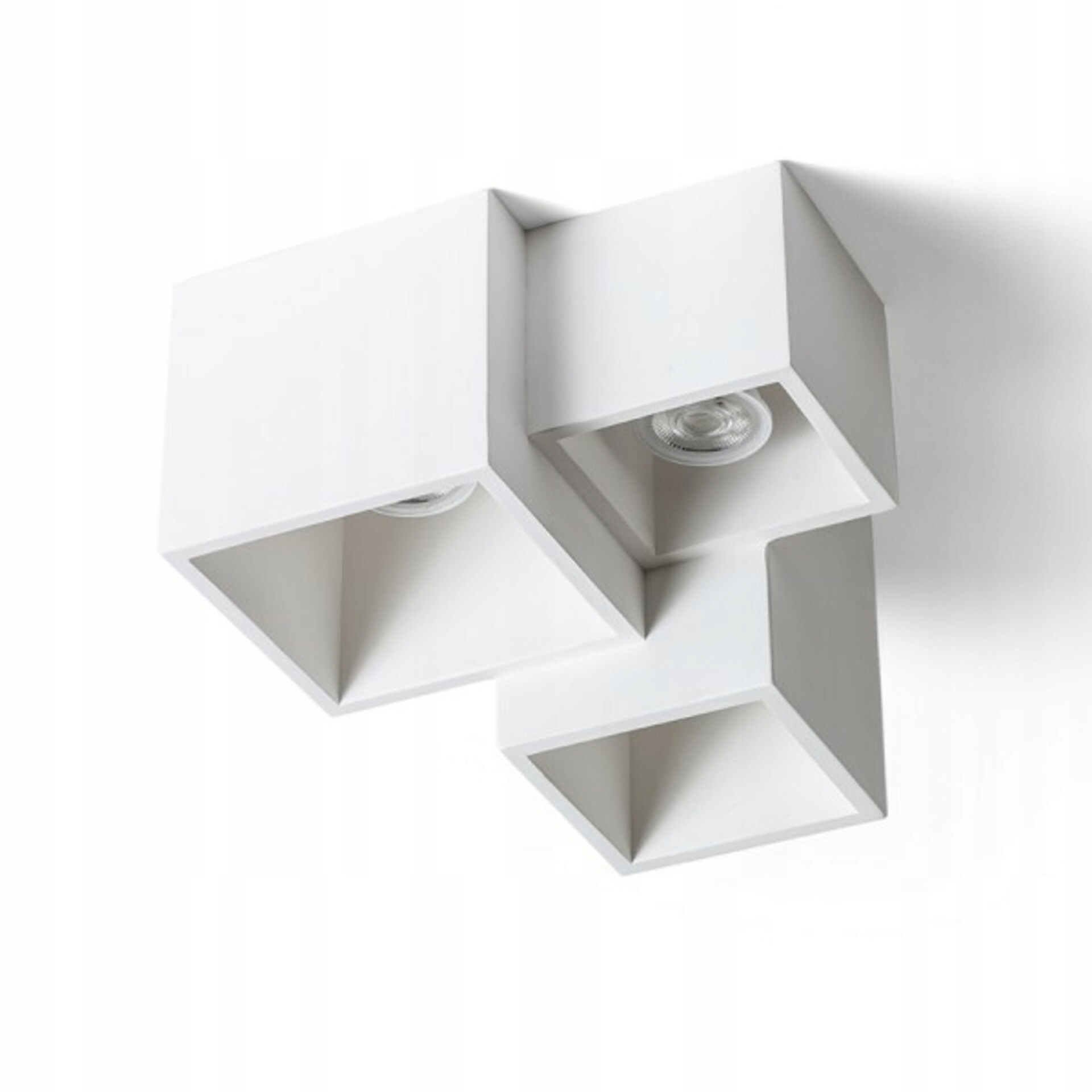 Rendl Jack III stropné svietidlo sadrové 3x GU10, pretierateľné, biele