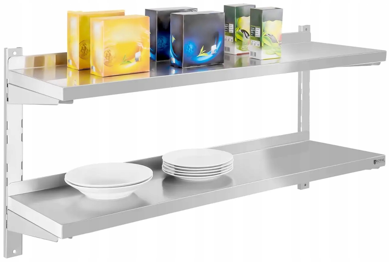 Nástěnná police nerezová Royal Catering RCWR-120.2 10010360