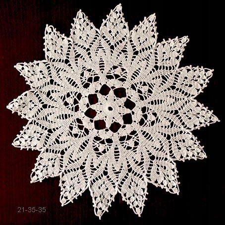 Ubrousek háček, krajka, ruční práce 35cm