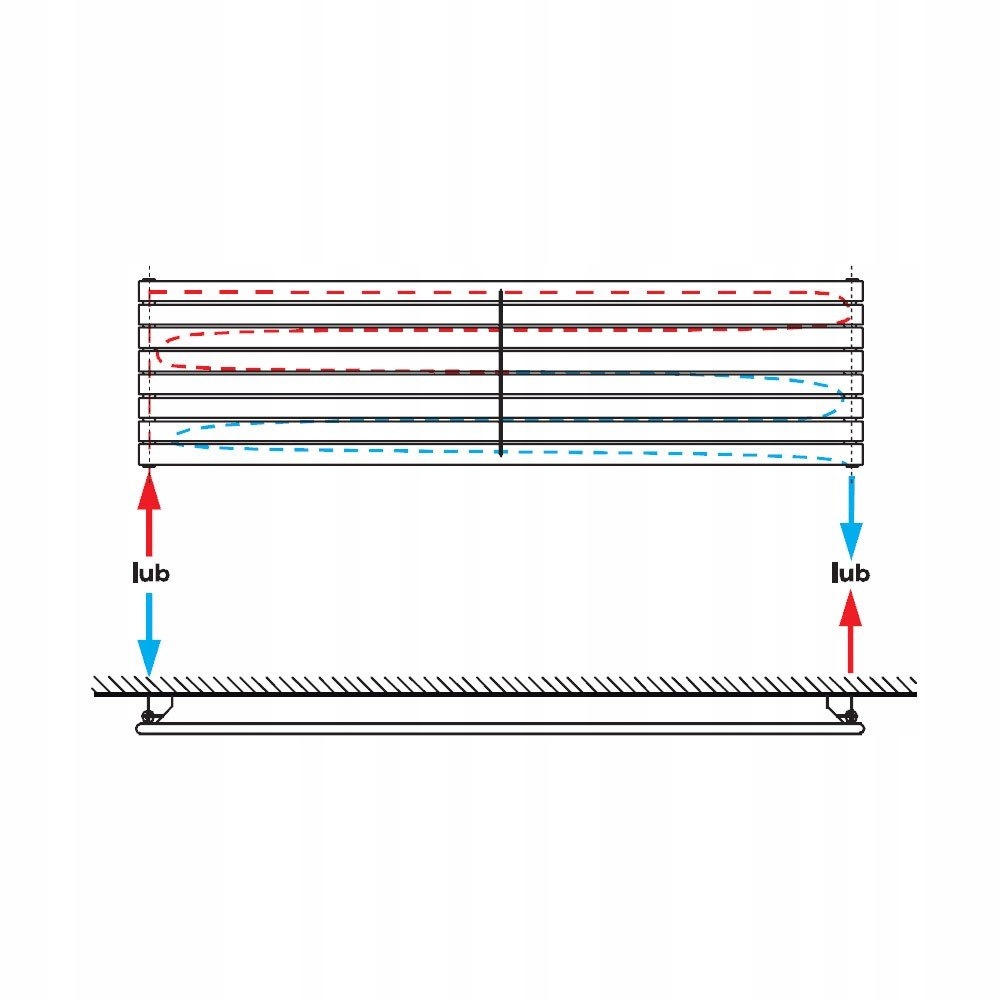 mały grzejnik poziomy Rene 24 x 180 kolory RAL Marka Komex