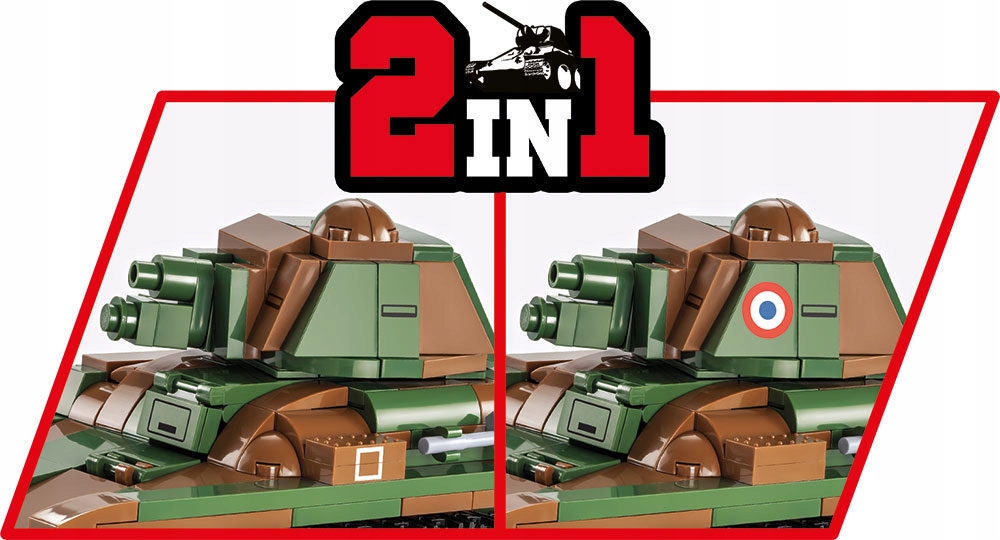 COBI WWII 2553 Francuski CZOŁG RENAULT R35 Płeć chłopcy dziewczynki