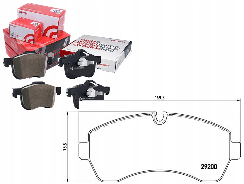 Brzdové Destičky Mercedes Sprinter 5-T 06- Brembo Asistent Kolize #34