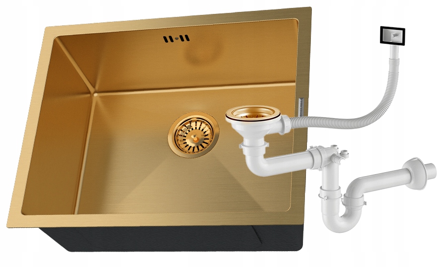 Závesný Oceľový Drez 1 Zlatá Komora Do Kuchyne Kovová BARI54