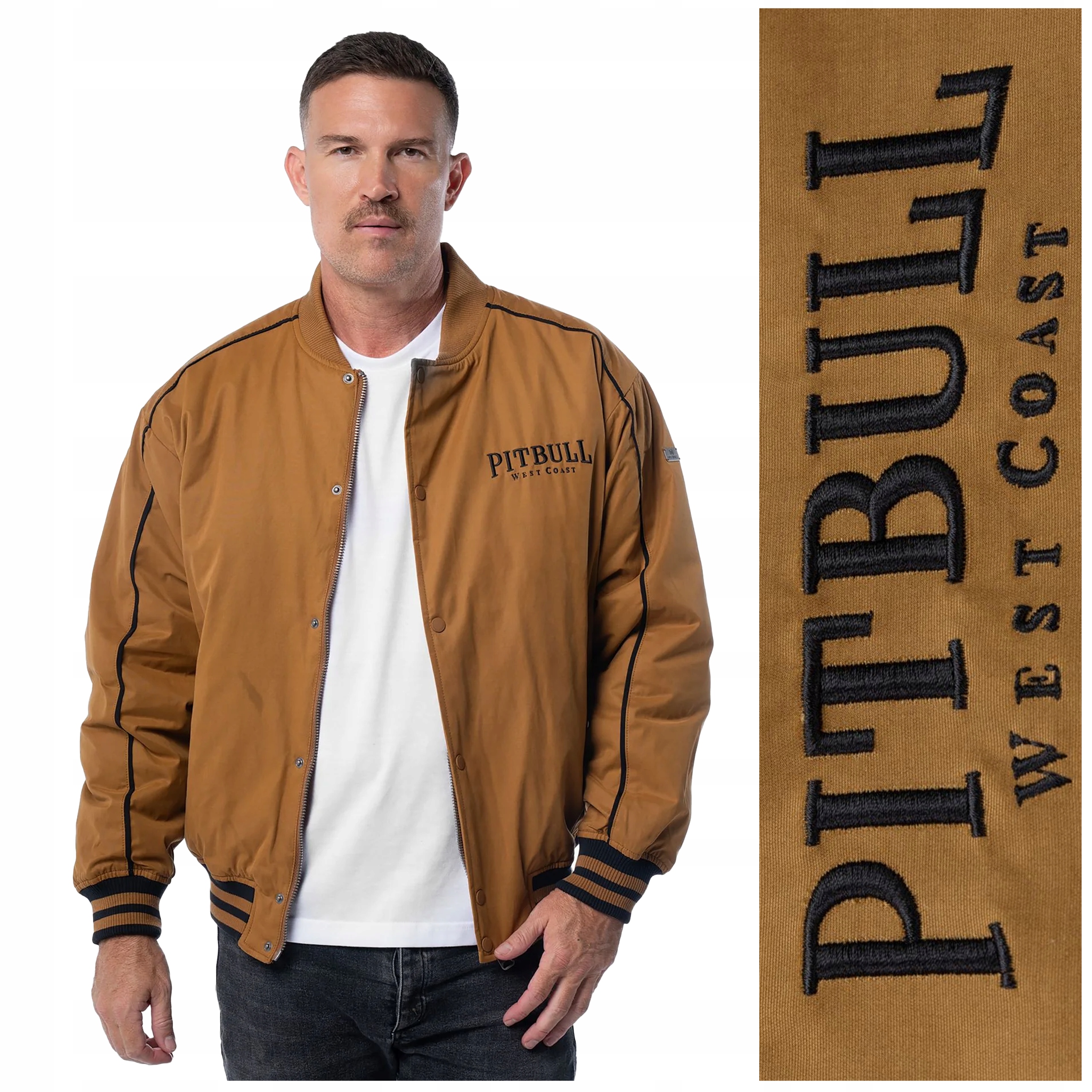 Přechodová baseballová bunda Pit Bull „radford“ vel. M, medová