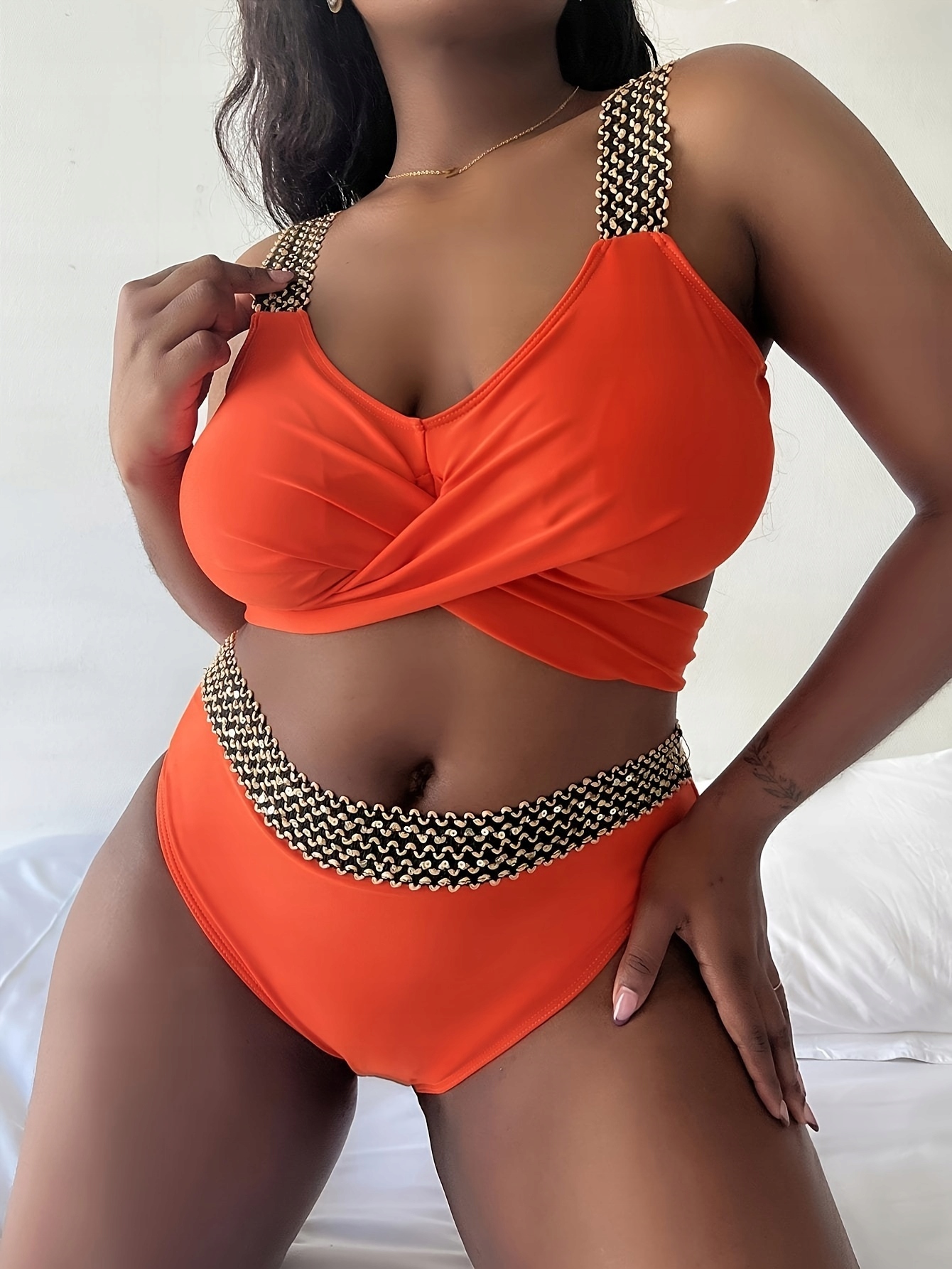 STRÓJ KĄPIELOWY DAMSKI DWUCZĘŚCIOWY PUSH UP BIKINI 4XL Marka bez marki