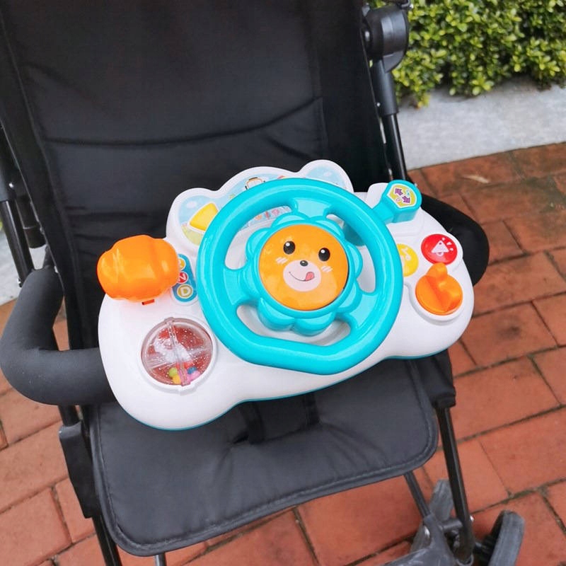 Interaktywna Kierownica da Malucha do Wózka Muzyczna Świeci Gra Dźwięk Auta Minimalny wiek dziecka 18