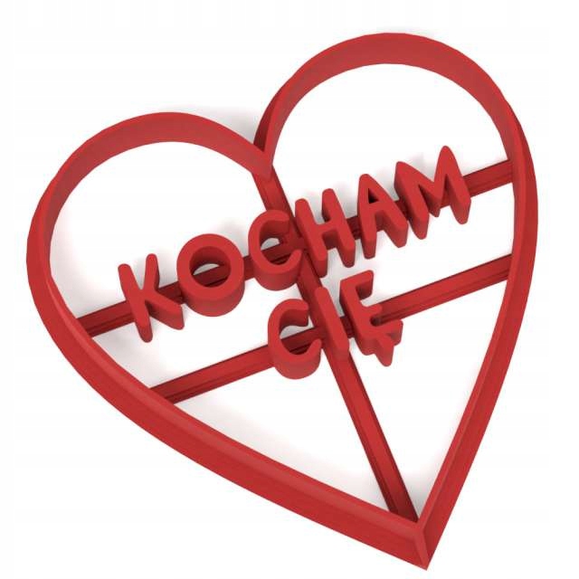 

Foremka wykrawacz ciastek napis Kocham Cię serce