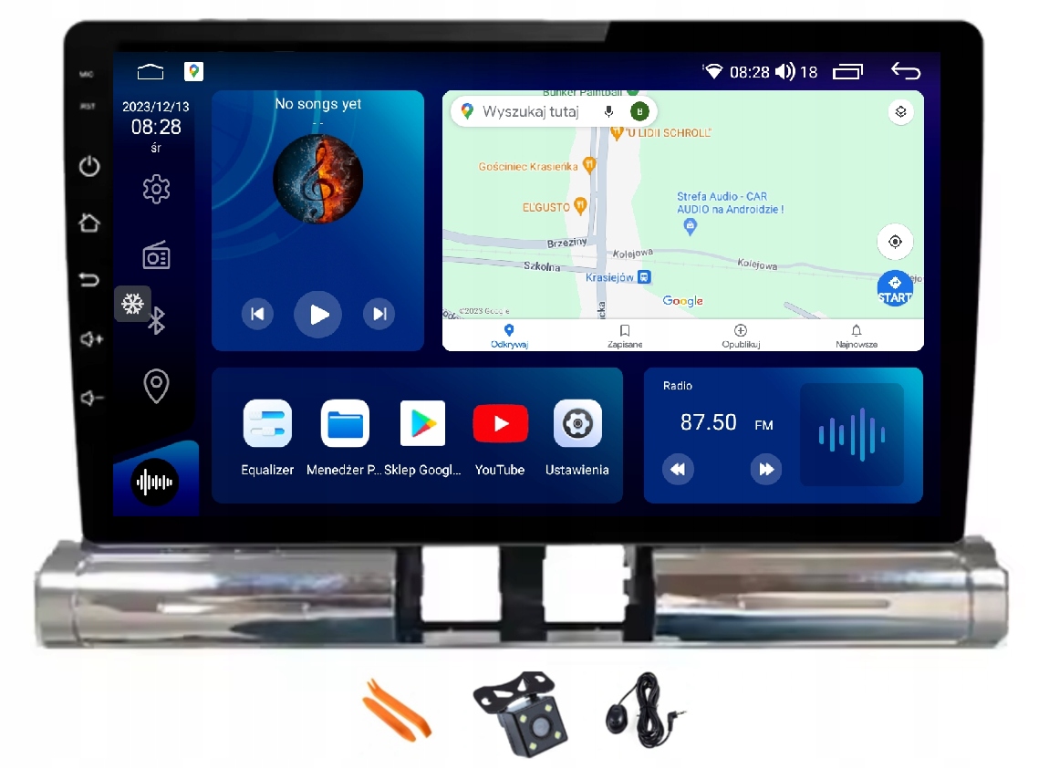 Rádio Android Navigácia Qled Carplay 128GB Lte Gps Dsp Citroen C3 17-23
