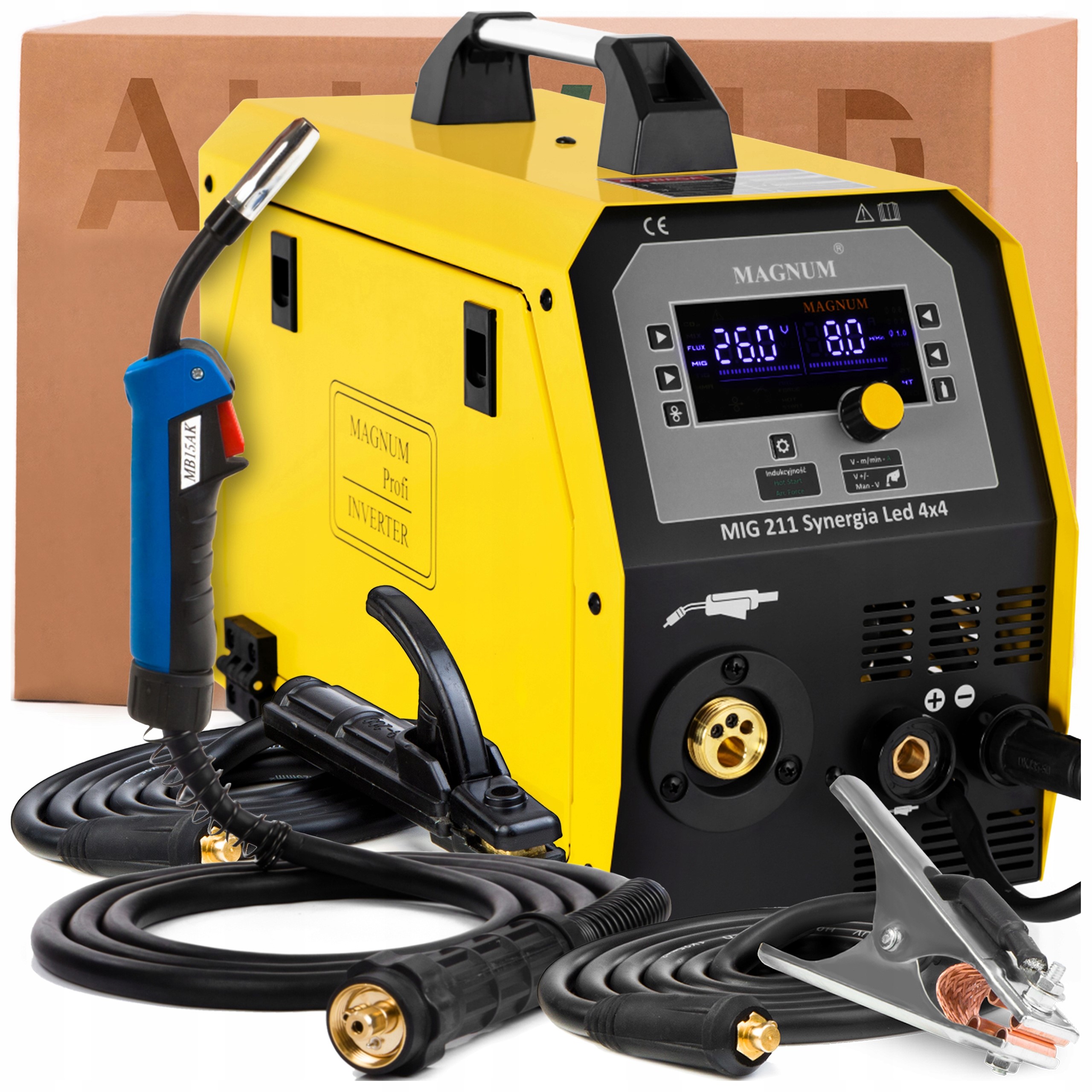 Svařovací Stroj Magnum Mig 211 Synergie Led 4X4 230V 200A Tig Lift Mma 2T/4T Vrd