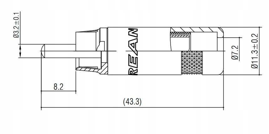 Wtyk końcowka RCA cinch Neutrik NYS352BG pozłacany Złącza wtyk RCA