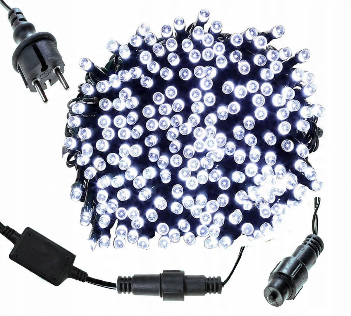 

Lampki 400 Led Choinkowe Zewnętrzne Biały Zimny