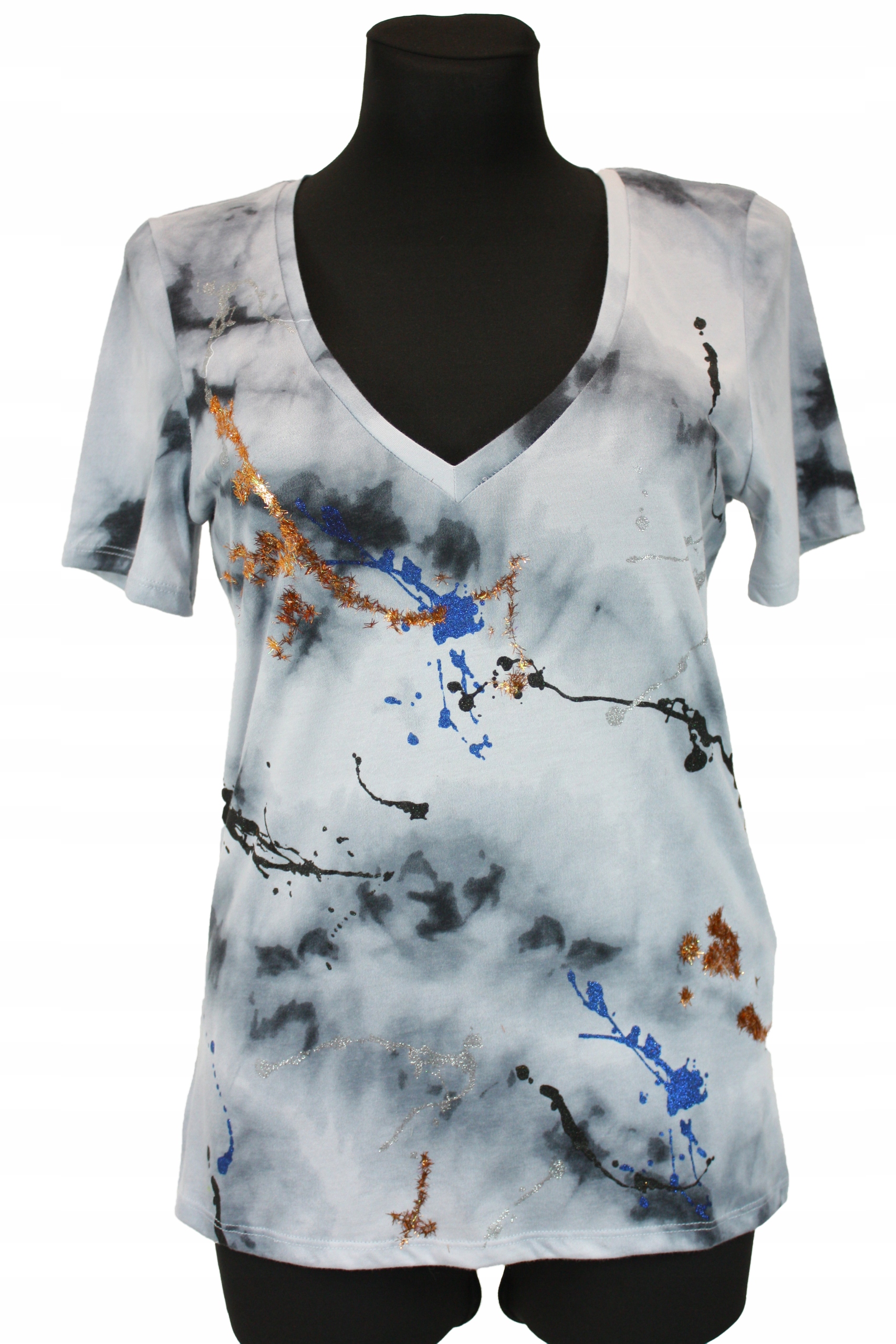 

T-shirt koszulka damska w serek Desigual bawełna S