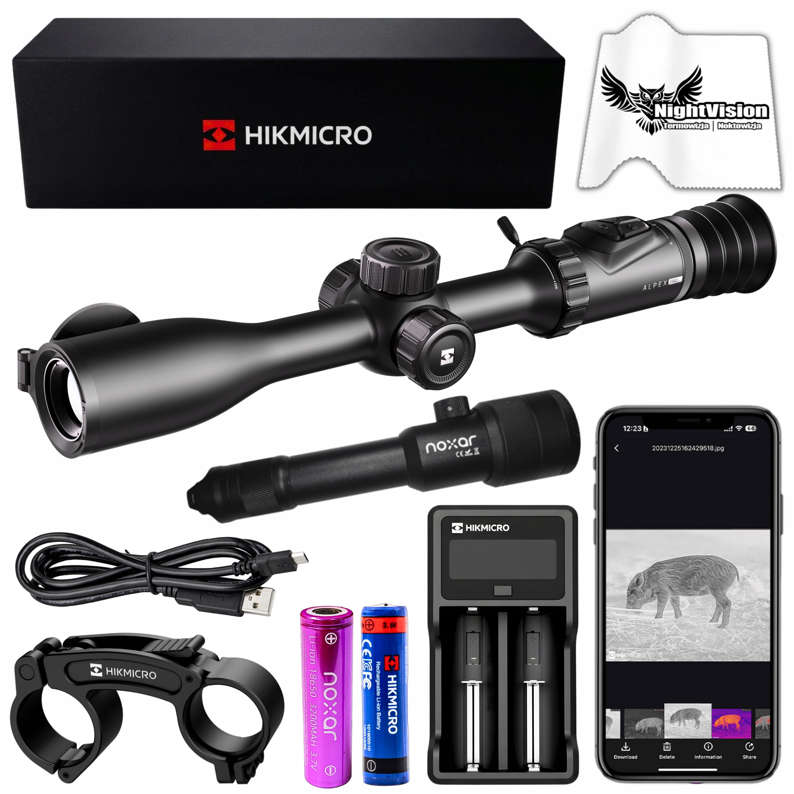 Noční vidění Hikmicro Alpex 4K Pro A50P Noxar Dir-pro V2 4v1
