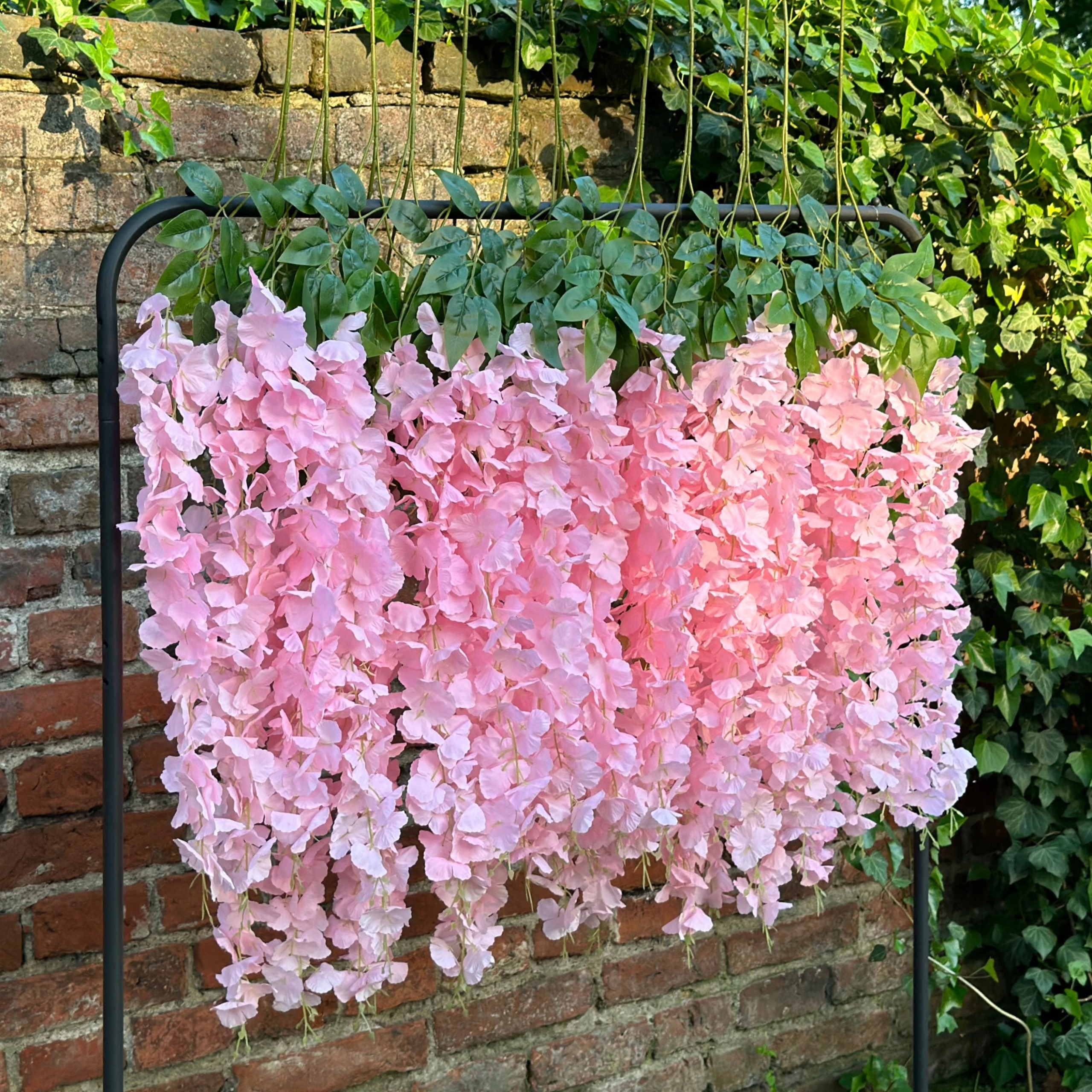 12x WISTERIA GLICYNIA PREMIUM XXL sztuczna gęsta girlanda kwiatowa ślub Kolor różowy