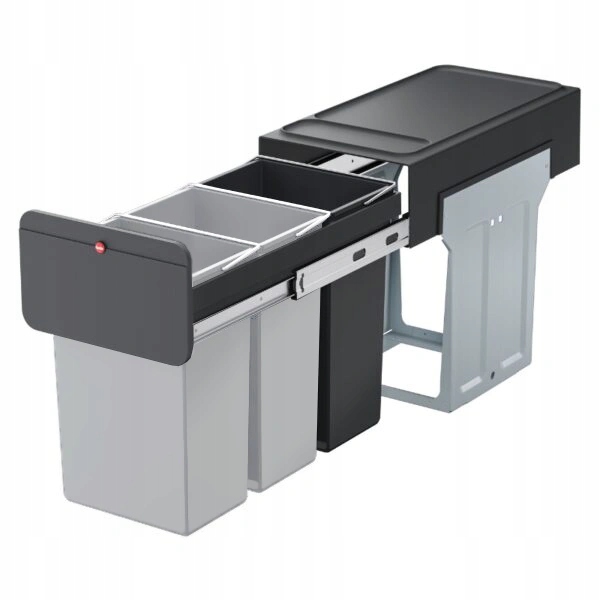 Kosz na śmieci do kuchni, potrójny, szafkowy Ecoline Design 3 x 10 L